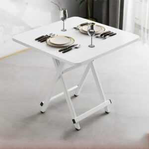Buy SOGA White Dining Table Portable Square Surface Space Saving Folding Desk with Lacquered Legs  Home Decor Online - Furniture - 2 - AU Depot Free Shipping