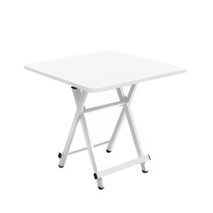 SOGA White Dining Table Portable Square Surface Space Saving Folding Desk with Lacquered Legs Home Decor, Furniture, Living Room Furniture, Tables, , ,  - AU DEPOT 1