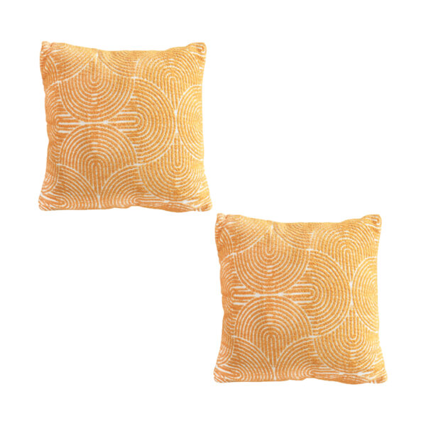 SOGA 2X 50cm Mustard Yellow Throw Pillow Geometric Indoor and Outdoor Corded for Home Decor, Furniture, Living Room Furniture, Occasional Chairs, , ,  - AU DEPOT 1