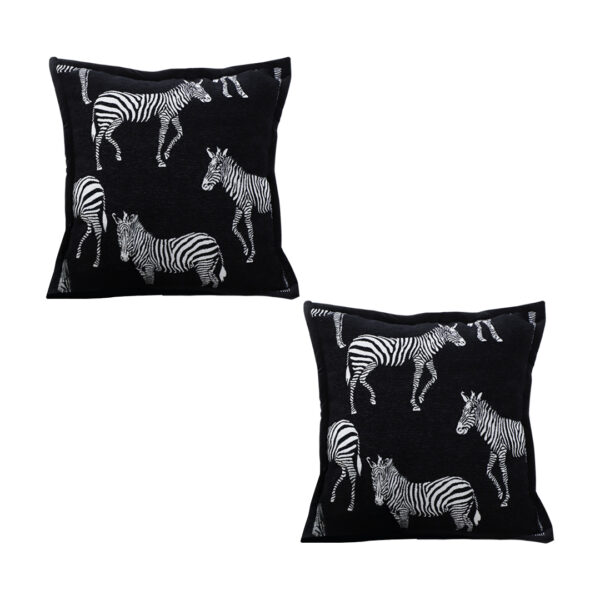 SOGA 2X 50cm Throw Pillow Black Light Luxury Zebra Square Pillow for Home Decor, Furniture, Living Room Furniture, Occasional Chairs, , ,  - AU DEPOT 1