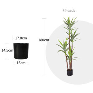 Buy SOGA 180cm Artificial Natural Green Dracaena Yucca Tree Fake Tropical Indoor Plant Home Office Decor Online - Home & Living - 2 - AU Depot Free Shipping