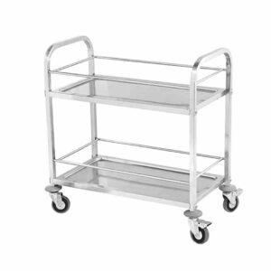 SOGA 2 Tier 85x45x90cm Stainless Steel Drink Wine Food Utility Cart Medium, Business & Industrial, Food Service, Food Service Carts, , ,  - AU DEPOT 1