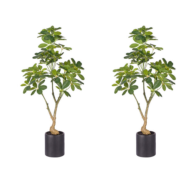SOGA 2X 120cm Artificial Natural Green Schefflera Dwarf Umbrella Tree Fake Tropical Indoor Plant Home Office Decor, Home & Living, Home Decor, Artificial Plants, , ,  - AU DEPOT 1