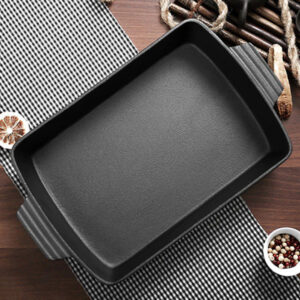 Buy SOGA 2X 38cm Cast Iron Rectangle Bread Cake Baking Dish Lasagna Roasting Pan Online - Home & Living - 2 - AU Depot Free Shipping