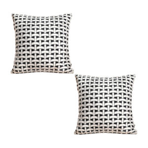 SOGA 2X 50cm Black & White Pattern Throw Pillow Thick Comfort Pro Polyester Fiber Cotton for Home Decor, Furniture, Living Room Furniture, Occasional Chairs, , ,  - AU DEPOT 1