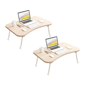 SOGA 2X Beige Portable Bed Table Adjustable Foldable Bed Sofa Study Table Laptop Mini Desk Breakfast Tray Home Decor, Desks & Computer Tables, , , , ,  - AU DEPOT 1