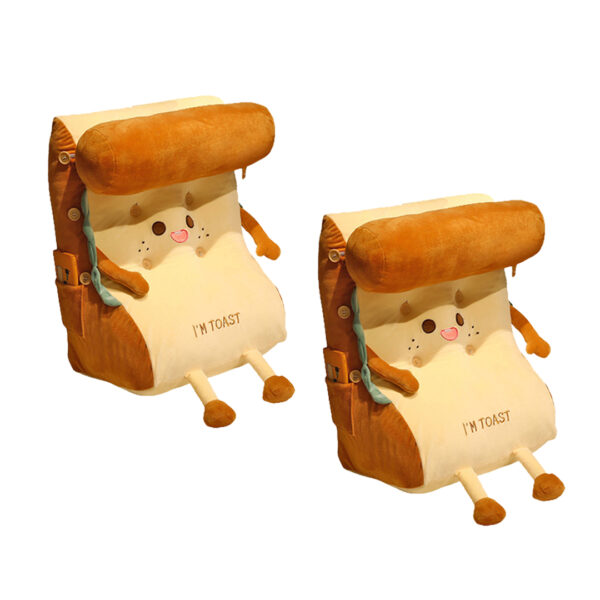 SOGA 2X Cute Face Toast Bread Wedge Cushion Stuffed Plush Cartoon Back Support Pillow Home Decor, Furniture, Living Room Furniture, Occasional Chairs, , ,  - AU DEPOT 1