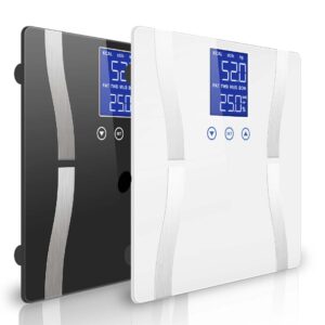 SOGA 2X Glass LCD Digital Body Fat Scale Bathroom Electronic Gym Water Weighing Scales Black/White, home & living > bathroom > bathroom accessories > bathroom scales, , , , ,  - AU DEPOT 1