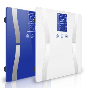 SOGA 2X Glass LCD Digital Body Fat Scale Bathroom Electronic Gym Water Weighing Scales Blue/White, home & living > bathroom > bathroom accessories > bathroom scales, , , , ,  - AU DEPOT 1