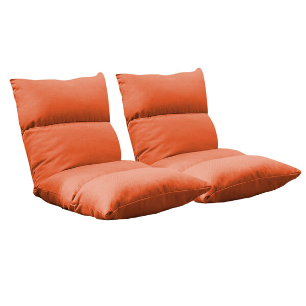SOGA 2X Lounge Floor Recliner Adjustable Lazy Sofa Bed Folding Game Chair Orange, Furniture, Living Room Furniture, Occasional Chairs, , ,  - AU DEPOT 1