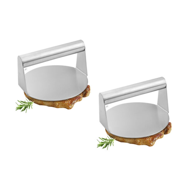 SOGA 2X Stainless Steel Burger Press Heavy-Duty Round Bacon Grill Smasher Flat Bottom Patty Maker, Electronics & Appliances, Appliances, Small Kitchen Appliances, Benchtop Cooking, Sandwich Presses & Grills,  - AU DEPOT 1
