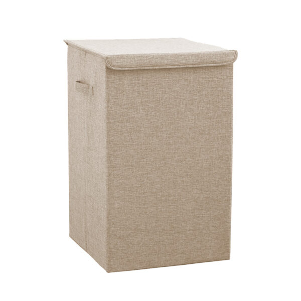SOGA Beige Large Collapsible Laundry Hamper Storage Box Foldable Canvas Basket Home Organiser Decor, Furniture, Storage & Shelving, Home Storage, , ,  - AU DEPOT 1