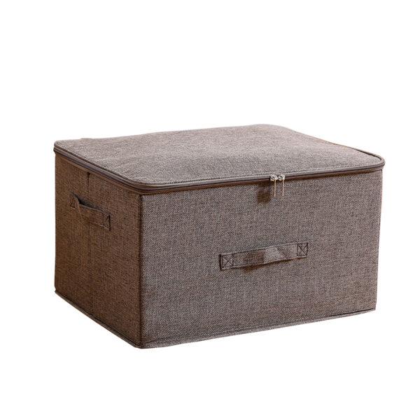 SOGA Coffee Large Portable Double Zipper Storage Box Moisture Proof Clothes Basket Foldable Home Organiser, Furniture, Storage & Shelving, Home Storage, , ,  - AU DEPOT 1