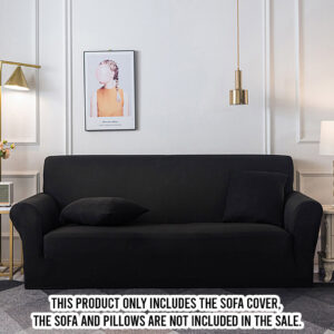 Buy SOGA 1-Seater Black Sofa Cover Couch Protector High Stretch Lounge Slipcover Home Decor Online - Home & Living - 2 - AU Depot Free Shipping