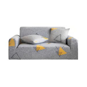 SOGA 2-Seater Geometric Print Sofa Cover Couch Protector High Stretch Lounge Slipcover Home Decor, Home & Living, Home Decor, Sofa Covers, , ,  - AU DEPOT 1