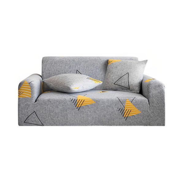SOGA 2-Seater Geometric Print Sofa Cover Couch Protector High Stretch Lounge Slipcover Home Decor, Home & Living, Home Decor, Sofa Covers, , ,  - AU DEPOT 1