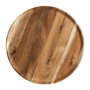 SOGA 25cm Brown Round Wooden Centerpiece Serving Tray Board Home Decor, Kitchenware, Table Top, Servingware, Servingware Platter, ,  - AU DEPOT 1