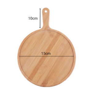 Buy SOGA 2X 6inch Blonde Round Premium Wooden Serving Tray Board Paddle with Handle Home Decor Online - Kitchenware - 2 - AU Depot Free Shipping