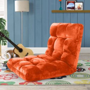 Buy SOGA 2X Floor Recliner Folding Lounge Sofa Futon Couch Folding Chair Cushion Orange Online - Furniture - 2 - AU Depot Free Shipping