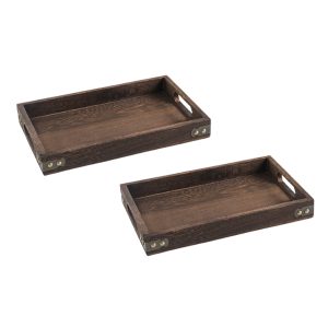 SOGA 2X Large Walnut Rectangle Wooden Tray Breakfast Dinner Serving Board Tea Set Holder Kitchen Home Decor, Kitchenware, Table Top, Servingware, Servingware Platter, ,  - AU DEPOT 1