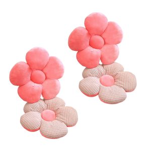 SOGA 2X Pink Flower Cushion Shaped for Floor and Sitting Throw Pillow, Furniture, Living Room Furniture, Occasional Chairs, , ,  - AU DEPOT 1