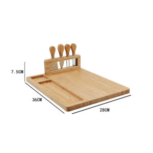 Buy SOGA 36cm Brown Rectangular Wood Cheese Board Charcuterie Serving Tray with Knife Set Countertop Decor Online - Kitchenware - 2 - AU Depot Free Shipping
