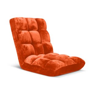 SOGA Floor Recliner Folding Lounge Sofa Futon Couch Folding Chair Cushion Orange, Furniture, Living Room Furniture, Occasional Chairs, , ,  - AU DEPOT 1