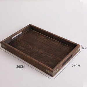 Buy SOGA Medium Walnut Rectangle Wooden Tray Breakfast Dinner Serving Board Tea Set Holder Kitchen Home Decor Online - Kitchenware - 2 - AU Depot Free Shipping