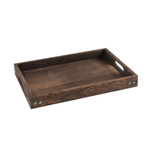 SOGA Medium Walnut Rectangle Wooden Tray Breakfast Dinner Serving Board Tea Set Holder Kitchen Home Decor, Kitchenware, Table Top, Servingware, Servingware Platter, ,  - AU DEPOT 1