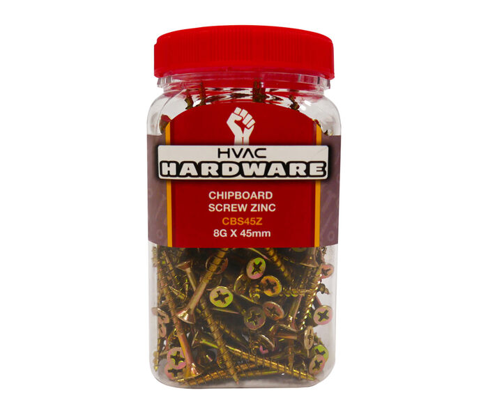 Chipboard screw zinc 8gx45mm jar 200 - Installation hardware - CBS45Z - 04 - AU DEPOT Buy Chipboard screw zinc 8gx45mm jar 200 Chipboard screw zinc 8gx45mm jar 200 Installation hardware Online - Trade Price - 04