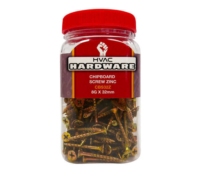 Chipboard screw zinc 8gx32mm jar 200 - Installation hardware - CBS32Z - 03 - AU DEPOT Buy Chipboard screw zinc 8gx32mm jar 200 Chipboard screw zinc 8gx32mm jar 200 Installation hardware Online - Trade Price - 03