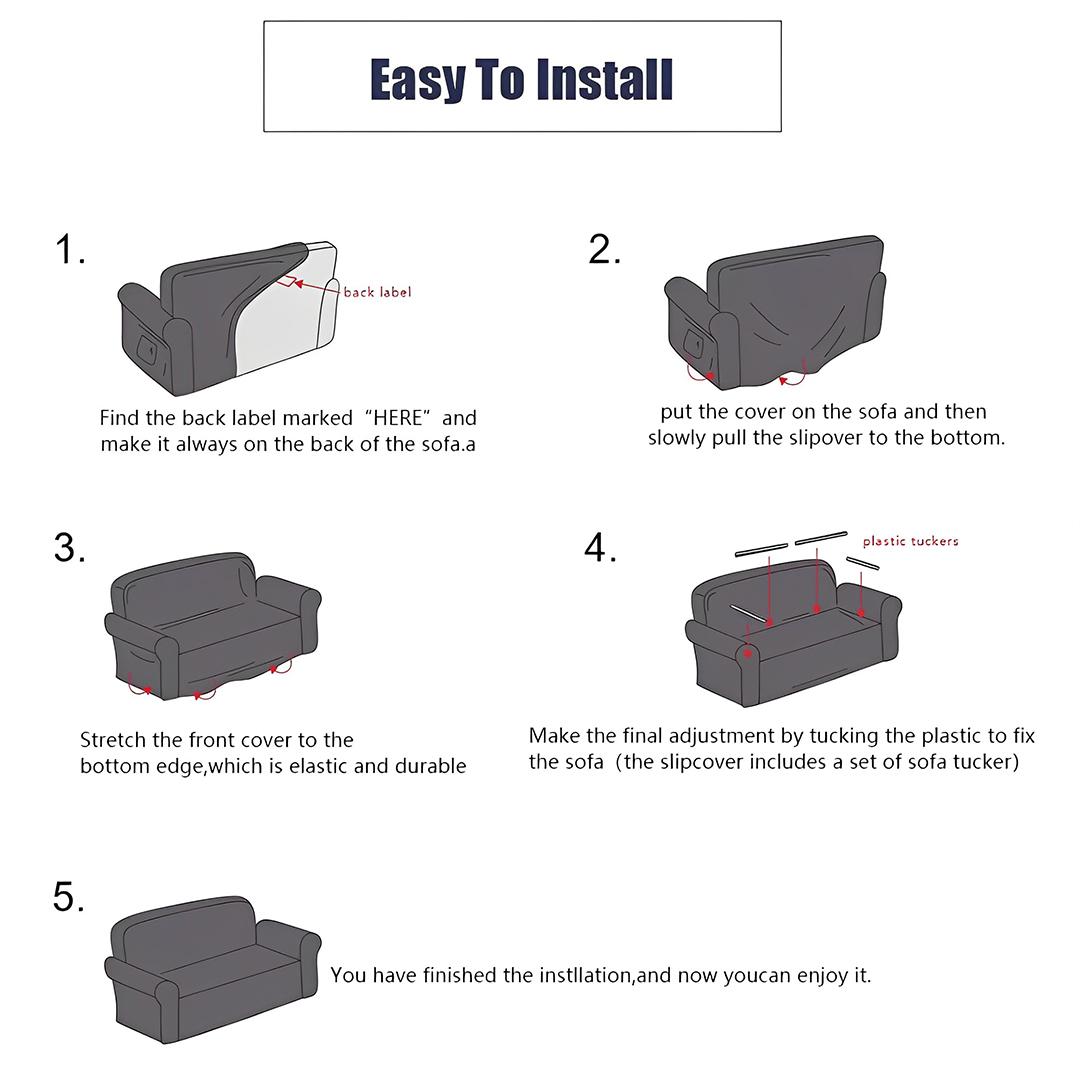 SOGA 1-Seater Grey Sofa Cover Couch Protector High Stretch Lounge Slipcover Home Decor - SofaCov209 - Home & Living - 10 - AU DEPOT SOGA Buy SOGA 1-Seater Grey Sofa Cover Couch Protector High Stretch Lounge Slipcover Home Decor Online - Home & Living - 10 - AU Depot Free Shipping