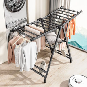 Buy SOGA 1.4m Portable Wing Shape Clothes Drying Rack Foldable Space-Saving Laundry Holder Online - Home & Living - 2 - AU Depot Free Shipping