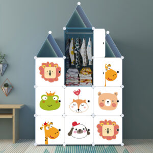 Buy SOGA 10 Cubes DIY Animal Design Portable Wardrobe Divide-Grid Modular Storage Organiser Foldable Closet Online - Home & Living - 2 - AU Depot Free Shipping