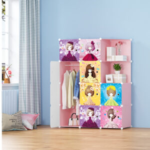 Buy SOGA 10 Cubes Princess Design Portable Wardrobe Divide-Grid Modular Storage Organiser Foldable Closet Online - Home & Living - 2 - AU Depot Free Shipping