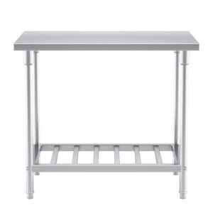 Buy SOGA 100*70*85cm Commercial Catering Kitchen Stainless Steel Prep Work Bench Online - furniture > kitchen & dining room furniture > buffets, sideboards & kitchen islands - 2 - AU Depot Free Shipping