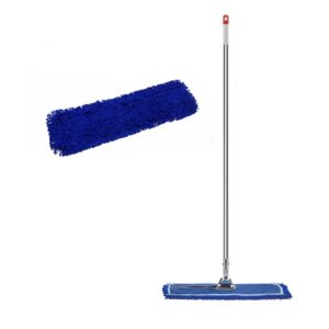 Buy SOGA 100cm Blue Microfiber Flat Mop Floor Cleaning Pads Rotating Dust Remover Online - Home & Garden - 1 - AU Depot Free Shipping