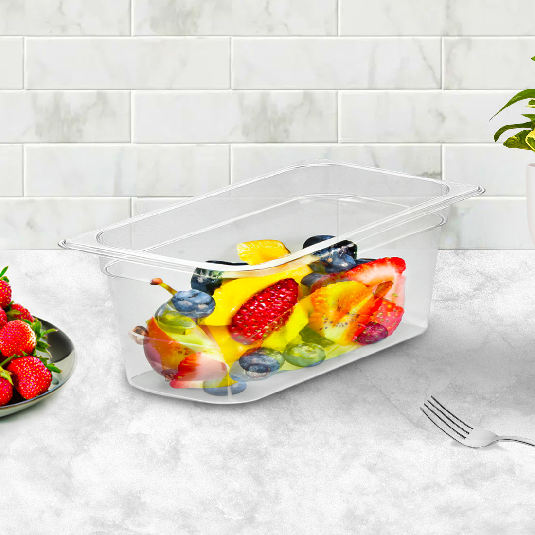 SOGA 100mm Clear Gastronorm GN Pan 1/3 Food Tray Storage - VICPans1422X1 - Home & Living - 2 - AU DEPOT SOGA Buy SOGA 100mm Clear Gastronorm GN Pan 1/3 Food Tray Storage Online - Home & Living - 2 - AU Depot Free Shipping