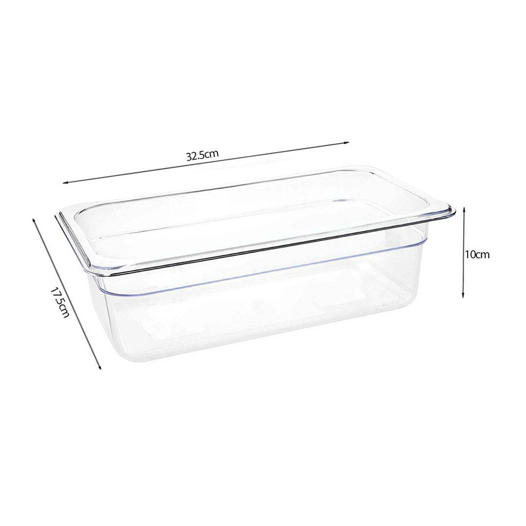 SOGA 100mm Clear Gastronorm GN Pan 1/3 Food Tray Storage - VICPans1422X1 - Home & Living - 5 - AU DEPOT SOGA Buy SOGA 100mm Clear Gastronorm GN Pan 1/3 Food Tray Storage Online - Home & Living - 5 - AU Depot Free Shipping