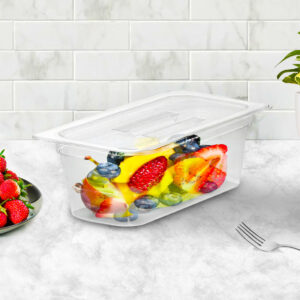 Buy SOGA 100mm Clear Gastronorm GN Pan 1/3 Food Tray Storage with Lid Online - Home & Living - 2 - AU Depot Free Shipping