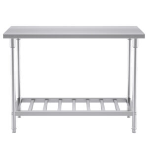 Buy SOGA 120*70*85cm Commercial Catering Kitchen Stainless Steel Prep Work Bench Online - furniture > kitchen & dining room furniture > buffets, sideboards & kitchen islands - 2 - AU Depot Free Shipping