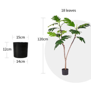 Buy SOGA 120cm Artificial Natural Green Split-Leaf Philodendron Tree Fake Tropical Indoor Plant Home Office Decor Online - Home & Living - 2 - AU Depot Free Shipping