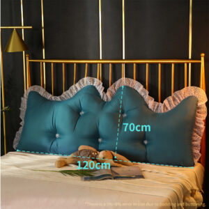 Buy SOGA 120cm Blue-Green Princess Bed Pillow Headboard Backrest Bedside Tatami Sofa Cushion with Ruffle Lace Home Decor Online - Furniture - 2 - AU Depot Free Shipping