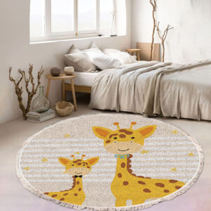 Buy SOGA 120cm Cute Cartoon Animal Non-Slip Thick and Ultra-Soft Carpet Flannel Rug Online - Home & Living - 2 - AU Depot Free Shipping