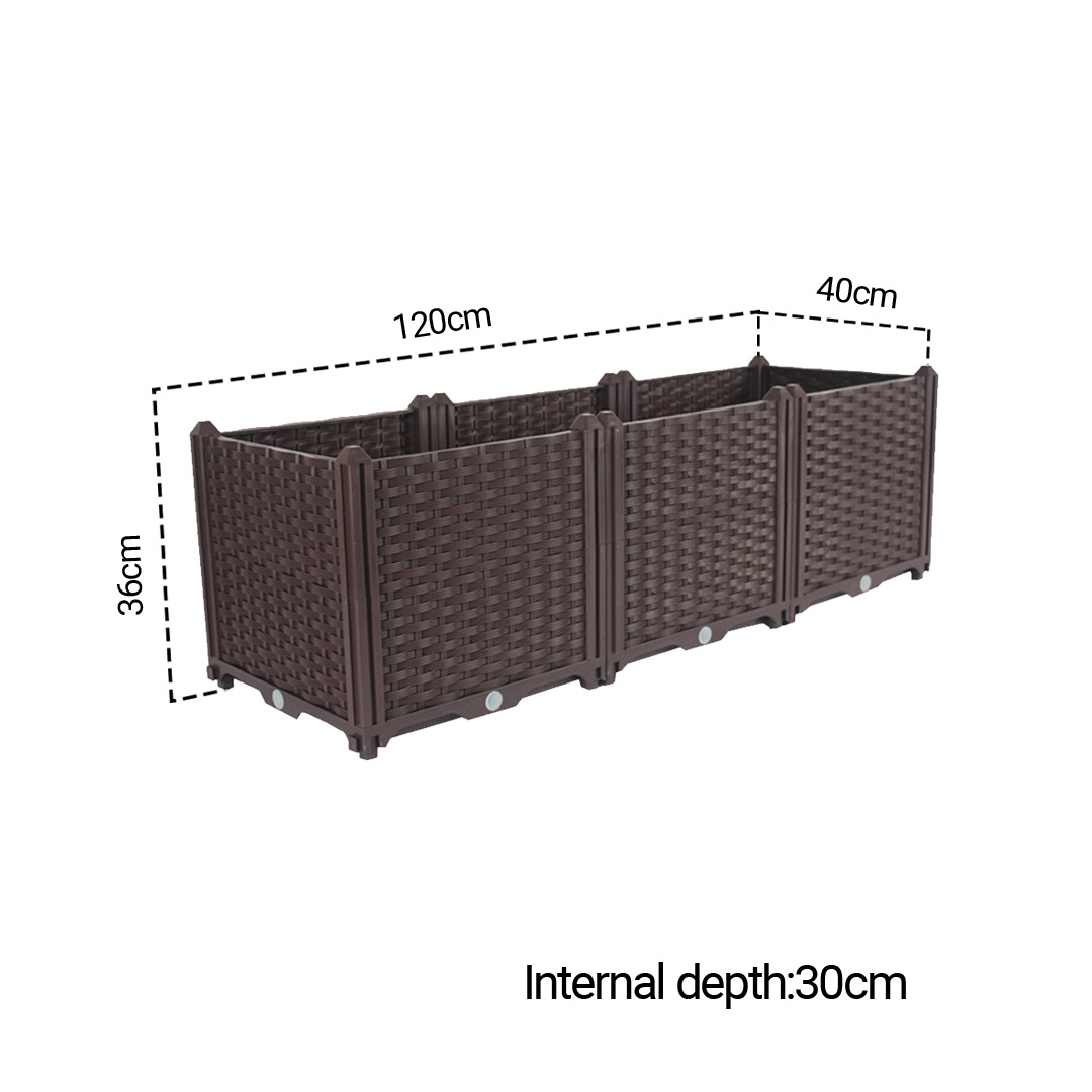 SOGA 120cm Raised Planter Box Vegetable Herb Flower Outdoor Plastic Plants Garden Bed Deepen - PlantBox3B - Garden, Tools & Hardware - 5 - AU DEPOT SOGA Buy SOGA 120cm Raised Planter Box Vegetable Herb Flower Outdoor Plastic Plants Garden Bed Deepen Online - Garden, Tools & Hardware - 5 - AU Depot Free Shipping