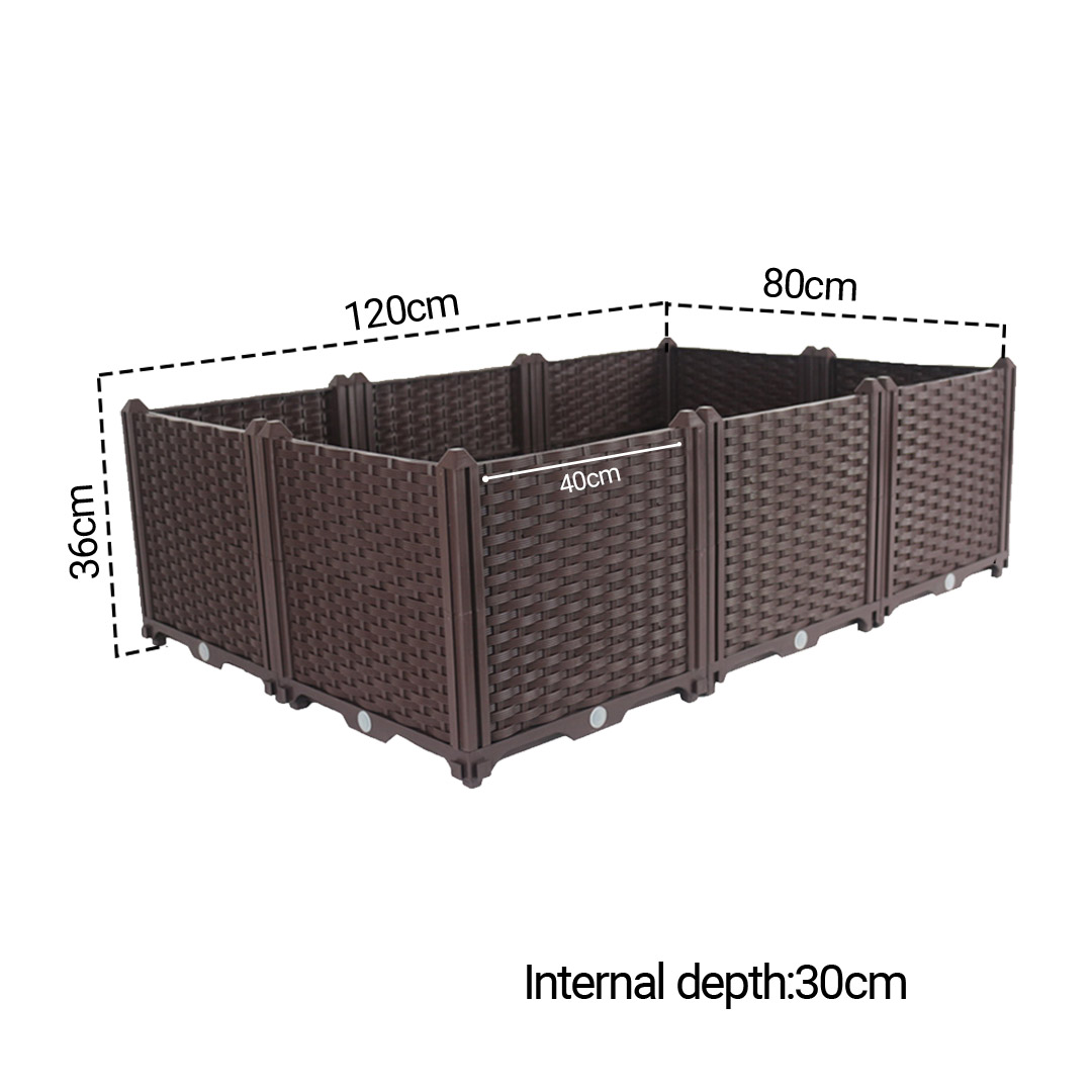 SOGA 120cm Raised Planter Box Vegetable Herb Flower Outdoor Plastic Plants Garden Bed Deepen - PlantBox6D - Garden, Tools & Hardware - 5 - AU DEPOT SOGA Buy SOGA 120cm Raised Planter Box Vegetable Herb Flower Outdoor Plastic Plants Garden Bed Deepen Online - Garden, Tools & Hardware - 5 - AU Depot Free Shipping