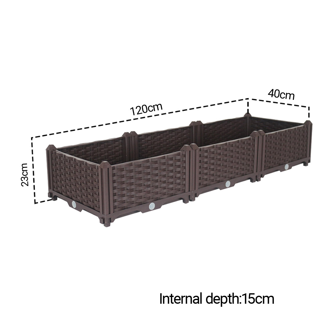 SOGA 120cm Raised Planter Box Vegetable Herb Flower Outdoor Plastic Plants Garden Bed - PlantBox3A - Garden, Tools & Hardware - 5 - AU DEPOT SOGA Buy SOGA 120cm Raised Planter Box Vegetable Herb Flower Outdoor Plastic Plants Garden Bed Online - Garden, Tools & Hardware - 5 - AU Depot Free Shipping