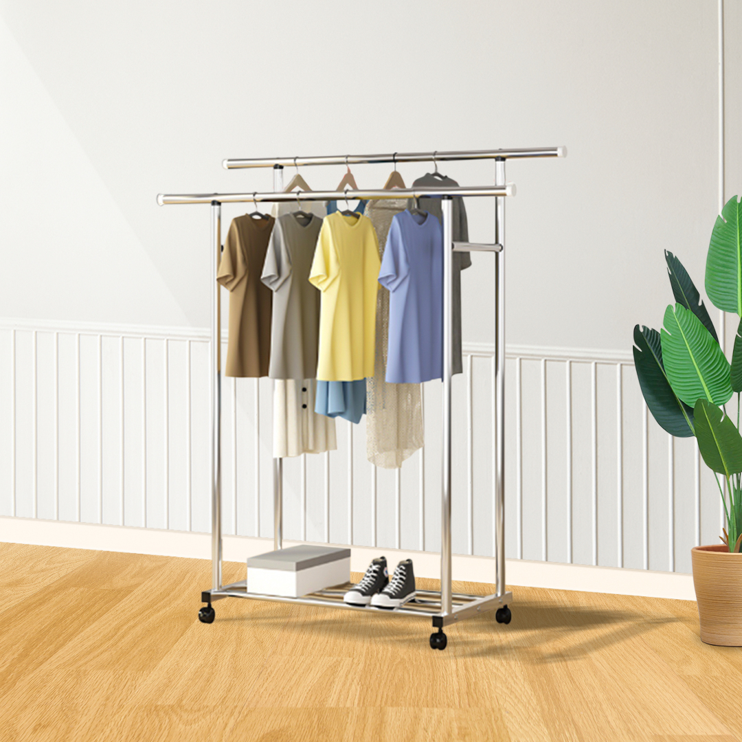 SOGA 120cm Stainless Steel Floor-Standing Clothes Rack - Durable and Space-Saving Laundry Organizer - BSXG2528 - Home & Living - 4 - AU DEPOT SOGA Buy SOGA 120cm Stainless Steel Floor-Standing Clothes Rack - Durable and Space-Saving Laundry Organizer Online - Home & Living - 4 - AU Depot Free Shipping