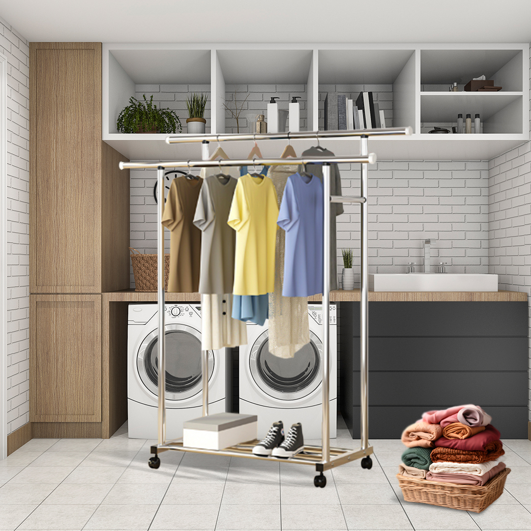 SOGA 120cm Stainless Steel Floor-Standing Clothes Rack - Durable and Space-Saving Laundry Organizer - BSXG2528 - Home & Living - 6 - AU DEPOT SOGA Buy SOGA 120cm Stainless Steel Floor-Standing Clothes Rack - Durable and Space-Saving Laundry Organizer Online - Home & Living - 6 - AU Depot Free Shipping