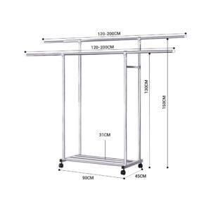 Buy SOGA 120cm Stainless Steel Floor-Standing Clothes Rack - Durable and Space-Saving Laundry Organizer Online - Home & Living - 2 - AU Depot Free Shipping